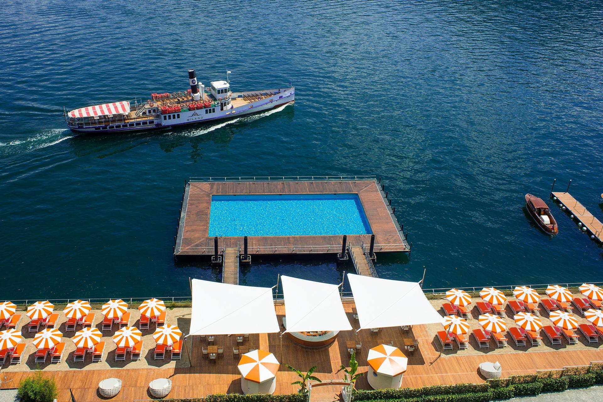 Water on water pool at Grand Hotel Tremezzo