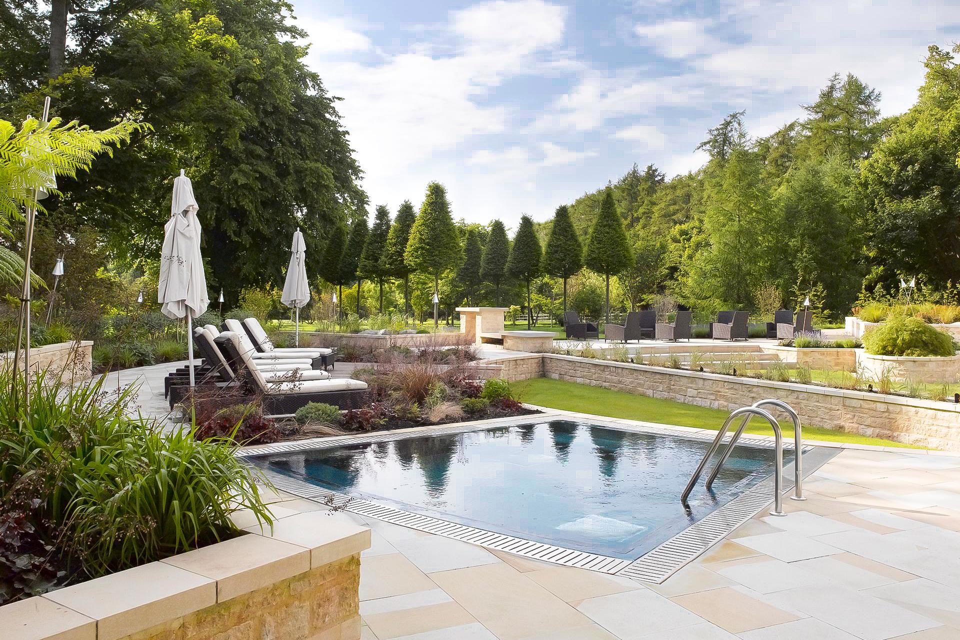 Swimming Pool at Lucknam Park Hotel & Spa, Wiltshire